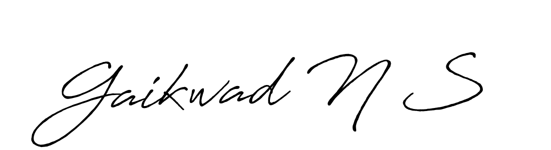 Make a beautiful signature design for name Gaikwad N S. With this signature (Antro_Vectra_Bolder) style, you can create a handwritten signature for free. Gaikwad N S signature style 7 images and pictures png