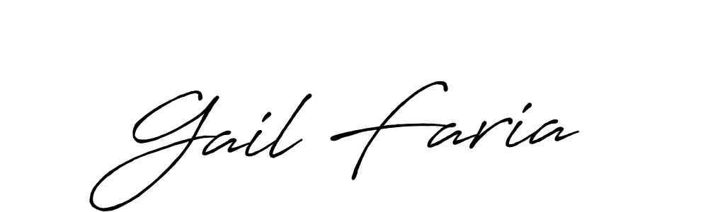 Make a beautiful signature design for name Gail Faria. With this signature (Antro_Vectra_Bolder) style, you can create a handwritten signature for free. Gail Faria signature style 7 images and pictures png