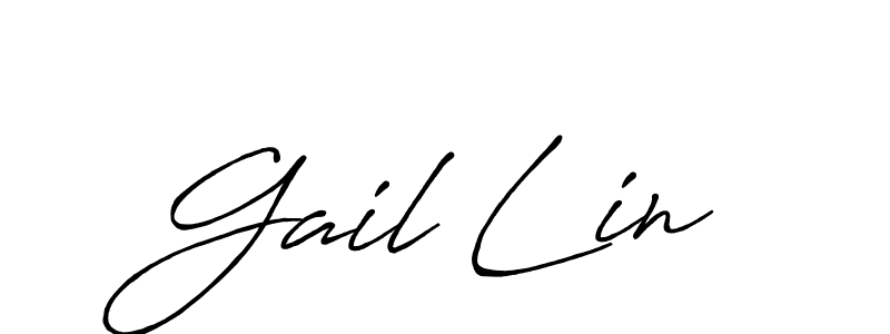 How to make Gail Lin signature? Antro_Vectra_Bolder is a professional autograph style. Create handwritten signature for Gail Lin name. Gail Lin signature style 7 images and pictures png