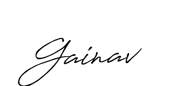 Also we have Gainav name is the best signature style. Create professional handwritten signature collection using Antro_Vectra_Bolder autograph style. Gainav signature style 7 images and pictures png