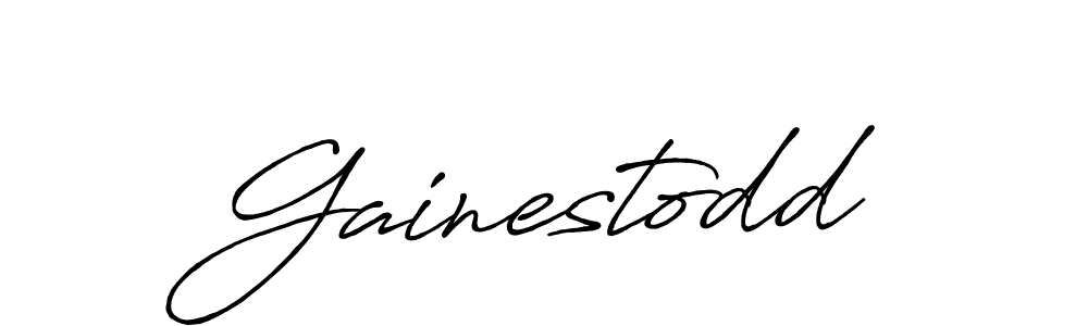 Gainestodd stylish signature style. Best Handwritten Sign (Antro_Vectra_Bolder) for my name. Handwritten Signature Collection Ideas for my name Gainestodd. Gainestodd signature style 7 images and pictures png