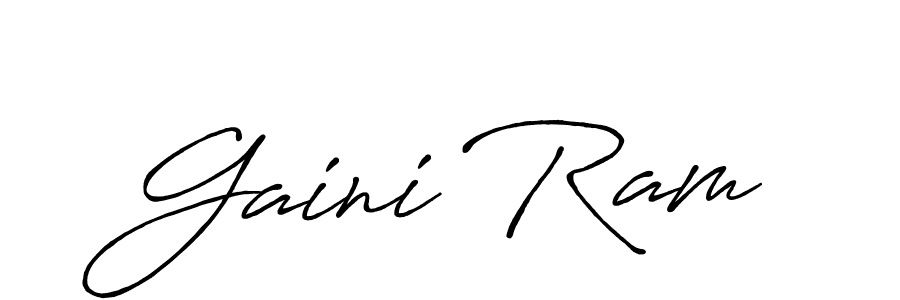You should practise on your own different ways (Antro_Vectra_Bolder) to write your name (Gaini Ram) in signature. don't let someone else do it for you. Gaini Ram signature style 7 images and pictures png