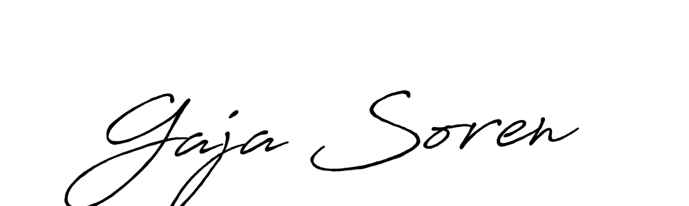 Also You can easily find your signature by using the search form. We will create Gaja Soren name handwritten signature images for you free of cost using Antro_Vectra_Bolder sign style. Gaja Soren signature style 7 images and pictures png