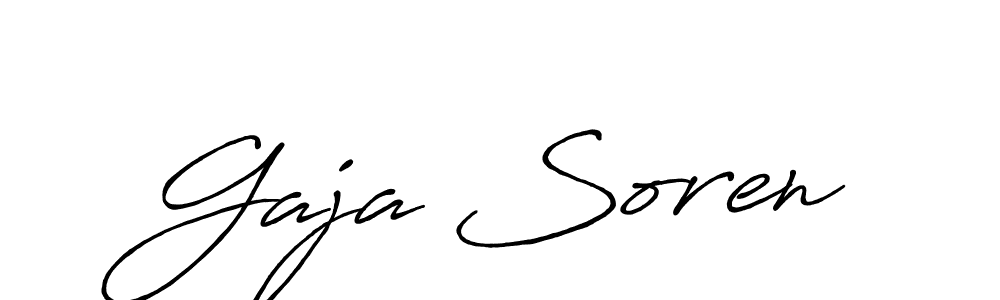 Also we have Gaja Soren name is the best signature style. Create professional handwritten signature collection using Antro_Vectra_Bolder autograph style. Gaja Soren signature style 7 images and pictures png