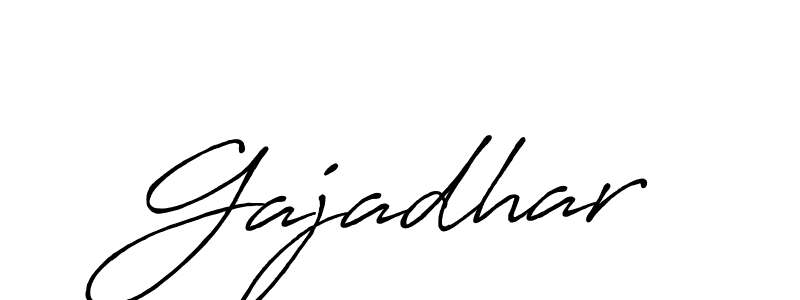 Use a signature maker to create a handwritten signature online. With this signature software, you can design (Antro_Vectra_Bolder) your own signature for name Gajadhar. Gajadhar signature style 7 images and pictures png