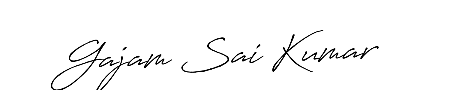 How to make Gajam Sai Kumar signature? Antro_Vectra_Bolder is a professional autograph style. Create handwritten signature for Gajam Sai Kumar name. Gajam Sai Kumar signature style 7 images and pictures png