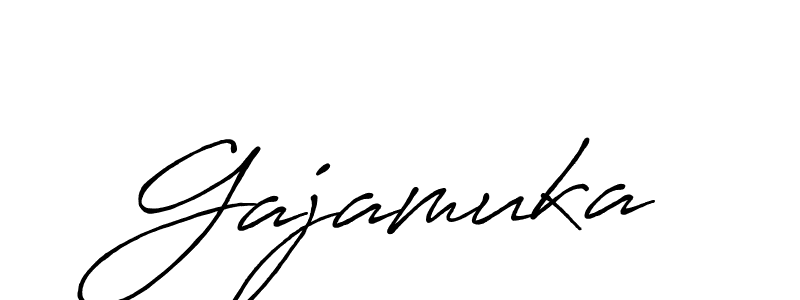 Also we have Gajamuka name is the best signature style. Create professional handwritten signature collection using Antro_Vectra_Bolder autograph style. Gajamuka signature style 7 images and pictures png