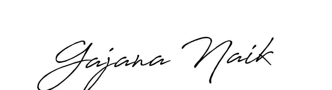 Make a beautiful signature design for name Gajana Naik. With this signature (Antro_Vectra_Bolder) style, you can create a handwritten signature for free. Gajana Naik signature style 7 images and pictures png