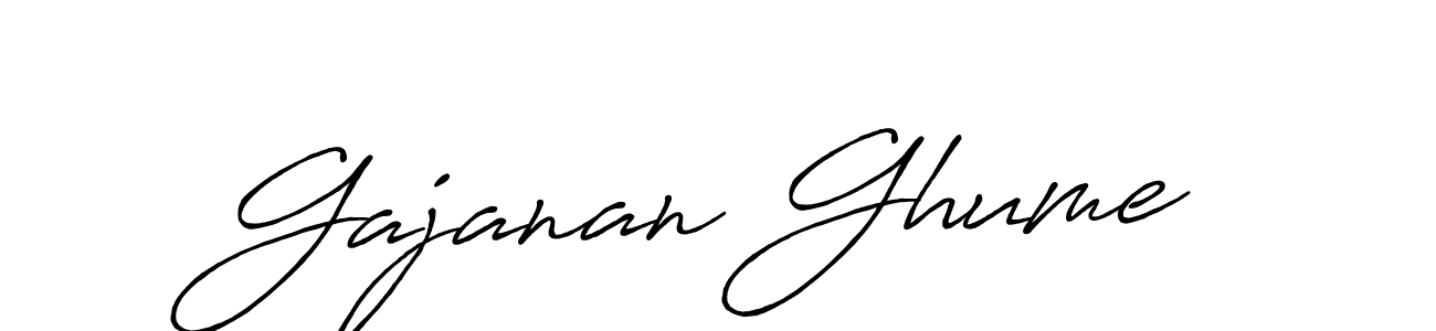 Make a beautiful signature design for name Gajanan Ghume. With this signature (Antro_Vectra_Bolder) style, you can create a handwritten signature for free. Gajanan Ghume signature style 7 images and pictures png