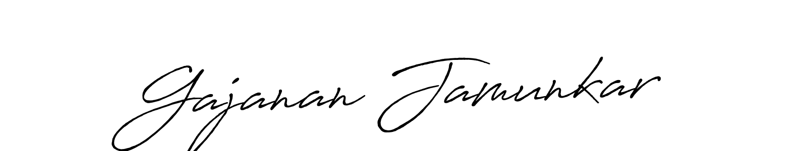 Design your own signature with our free online signature maker. With this signature software, you can create a handwritten (Antro_Vectra_Bolder) signature for name Gajanan Jamunkar. Gajanan Jamunkar signature style 7 images and pictures png