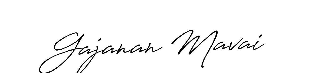 How to make Gajanan Mavai name signature. Use Antro_Vectra_Bolder style for creating short signs online. This is the latest handwritten sign. Gajanan Mavai signature style 7 images and pictures png