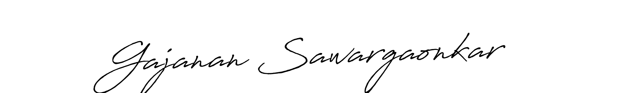 Make a beautiful signature design for name Gajanan Sawargaonkar. With this signature (Antro_Vectra_Bolder) style, you can create a handwritten signature for free. Gajanan Sawargaonkar signature style 7 images and pictures png