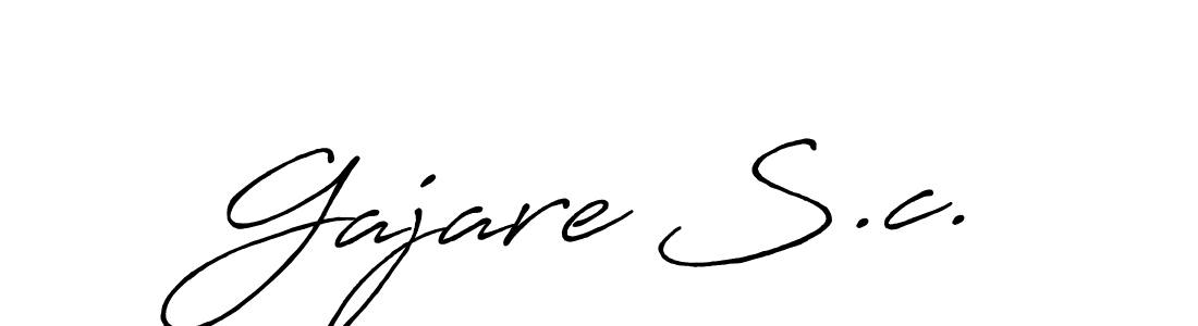 Gajare S.c. stylish signature style. Best Handwritten Sign (Antro_Vectra_Bolder) for my name. Handwritten Signature Collection Ideas for my name Gajare S.c.. Gajare S.c. signature style 7 images and pictures png