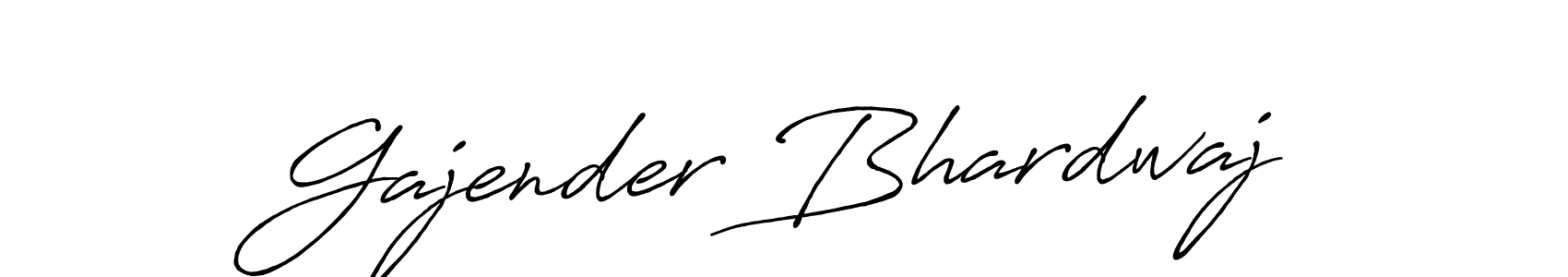 Make a beautiful signature design for name Gajender Bhardwaj. With this signature (Antro_Vectra_Bolder) style, you can create a handwritten signature for free. Gajender Bhardwaj signature style 7 images and pictures png
