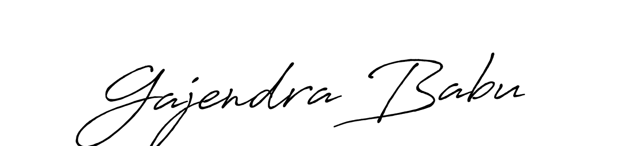 Create a beautiful signature design for name Gajendra Babu. With this signature (Antro_Vectra_Bolder) fonts, you can make a handwritten signature for free. Gajendra Babu signature style 7 images and pictures png