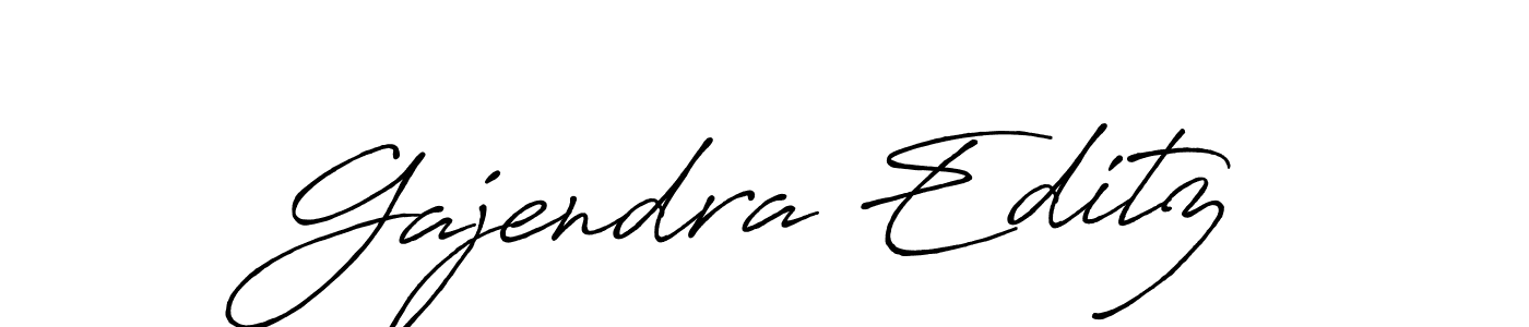 Use a signature maker to create a handwritten signature online. With this signature software, you can design (Antro_Vectra_Bolder) your own signature for name Gajendra Editz. Gajendra Editz signature style 7 images and pictures png