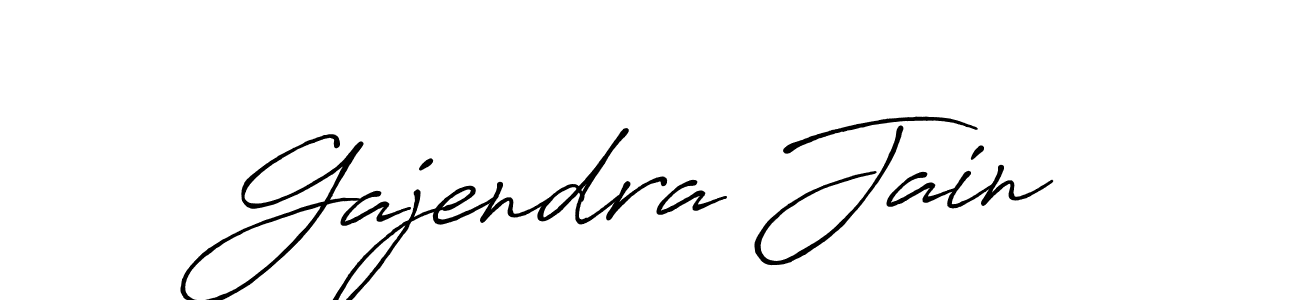 Gajendra Jain stylish signature style. Best Handwritten Sign (Antro_Vectra_Bolder) for my name. Handwritten Signature Collection Ideas for my name Gajendra Jain. Gajendra Jain signature style 7 images and pictures png