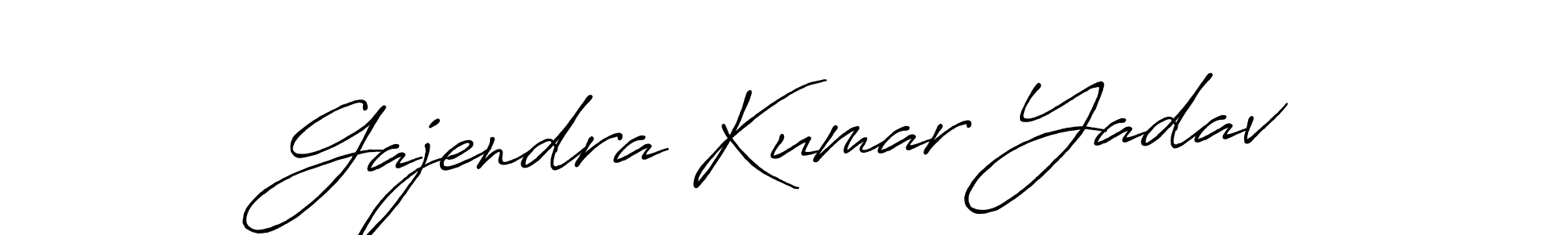 Make a beautiful signature design for name Gajendra Kumar Yadav. With this signature (Antro_Vectra_Bolder) style, you can create a handwritten signature for free. Gajendra Kumar Yadav signature style 7 images and pictures png