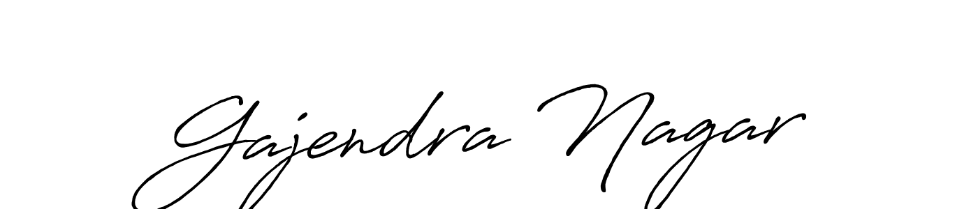 Make a beautiful signature design for name Gajendra Nagar. With this signature (Antro_Vectra_Bolder) style, you can create a handwritten signature for free. Gajendra Nagar signature style 7 images and pictures png