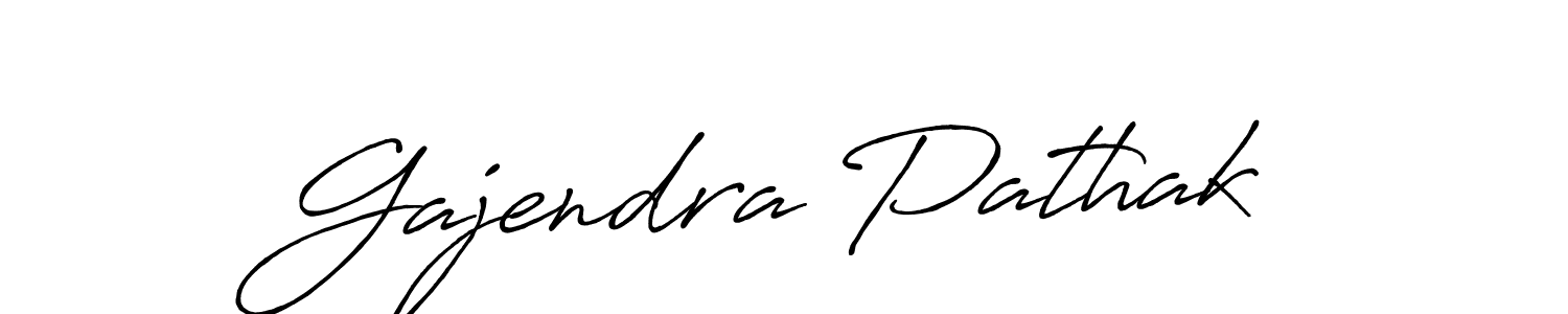 Also we have Gajendra Pathak name is the best signature style. Create professional handwritten signature collection using Antro_Vectra_Bolder autograph style. Gajendra Pathak signature style 7 images and pictures png