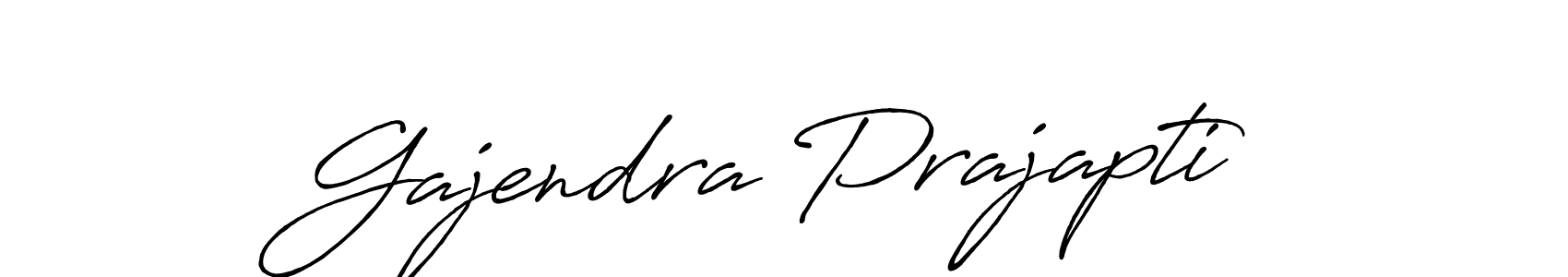 Also we have Gajendra Prajapti name is the best signature style. Create professional handwritten signature collection using Antro_Vectra_Bolder autograph style. Gajendra Prajapti signature style 7 images and pictures png