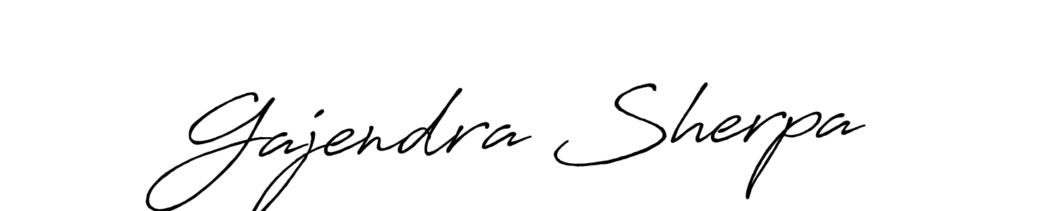 The best way (Antro_Vectra_Bolder) to make a short signature is to pick only two or three words in your name. The name Gajendra Sherpa include a total of six letters. For converting this name. Gajendra Sherpa signature style 7 images and pictures png