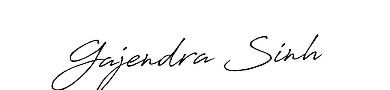 Make a beautiful signature design for name Gajendra Sinh. With this signature (Antro_Vectra_Bolder) style, you can create a handwritten signature for free. Gajendra Sinh signature style 7 images and pictures png