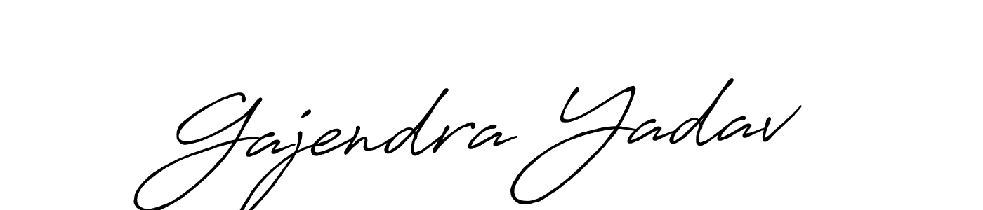 Create a beautiful signature design for name Gajendra Yadav. With this signature (Antro_Vectra_Bolder) fonts, you can make a handwritten signature for free. Gajendra Yadav signature style 7 images and pictures png