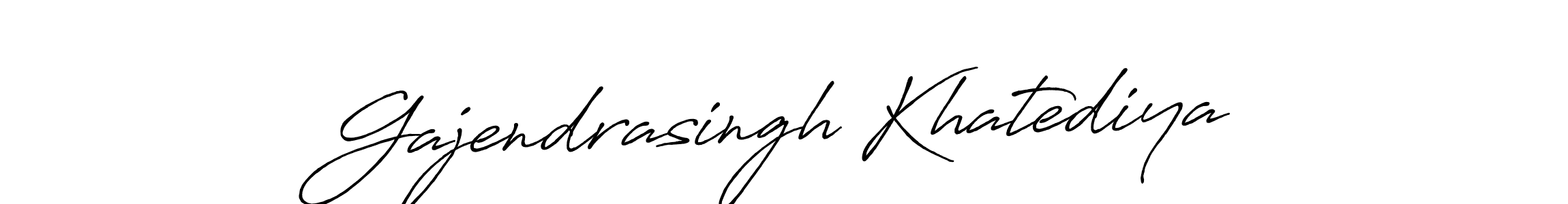 Antro_Vectra_Bolder is a professional signature style that is perfect for those who want to add a touch of class to their signature. It is also a great choice for those who want to make their signature more unique. Get Gajendrasingh Khatediya name to fancy signature for free. Gajendrasingh Khatediya signature style 7 images and pictures png