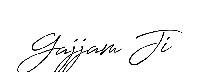 Create a beautiful signature design for name Gajjam Ji. With this signature (Antro_Vectra_Bolder) fonts, you can make a handwritten signature for free. Gajjam Ji signature style 7 images and pictures png