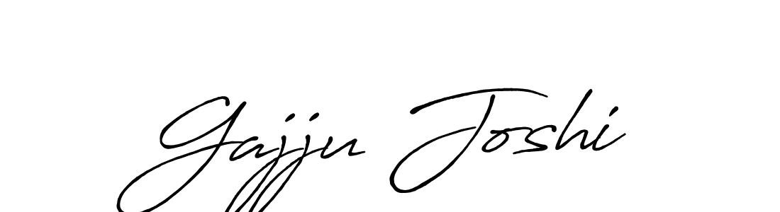 Gajju Joshi stylish signature style. Best Handwritten Sign (Antro_Vectra_Bolder) for my name. Handwritten Signature Collection Ideas for my name Gajju Joshi. Gajju Joshi signature style 7 images and pictures png