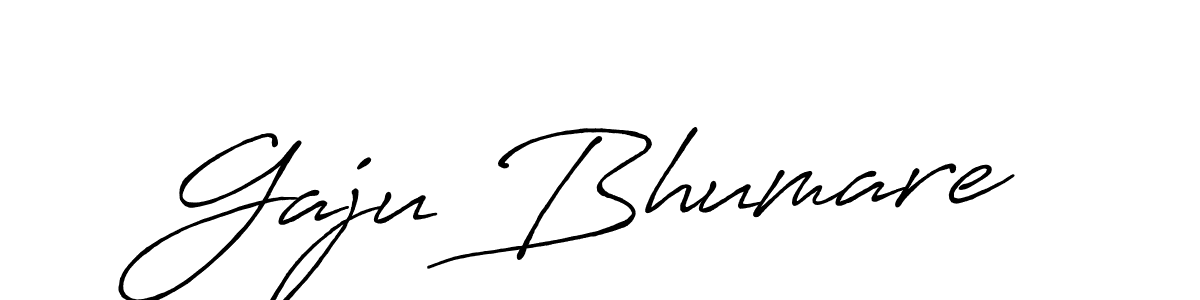 How to make Gaju Bhumare name signature. Use Antro_Vectra_Bolder style for creating short signs online. This is the latest handwritten sign. Gaju Bhumare signature style 7 images and pictures png