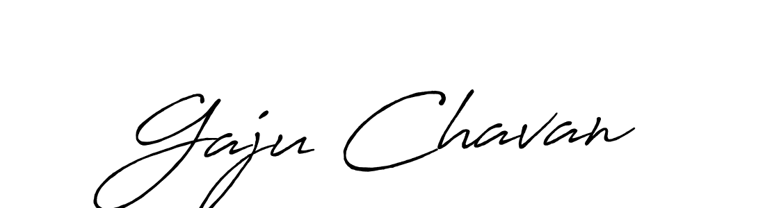 How to make Gaju Chavan name signature. Use Antro_Vectra_Bolder style for creating short signs online. This is the latest handwritten sign. Gaju Chavan signature style 7 images and pictures png