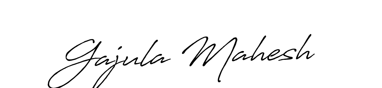 Also we have Gajula Mahesh name is the best signature style. Create professional handwritten signature collection using Antro_Vectra_Bolder autograph style. Gajula Mahesh signature style 7 images and pictures png