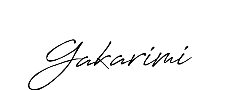 Make a beautiful signature design for name Gakarimi. With this signature (Antro_Vectra_Bolder) style, you can create a handwritten signature for free. Gakarimi signature style 7 images and pictures png