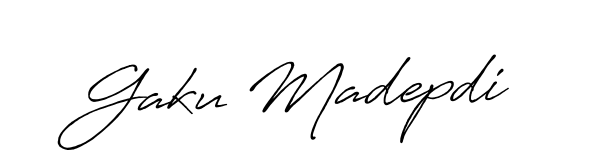 Create a beautiful signature design for name Gaku Madepdi. With this signature (Antro_Vectra_Bolder) fonts, you can make a handwritten signature for free. Gaku Madepdi signature style 7 images and pictures png