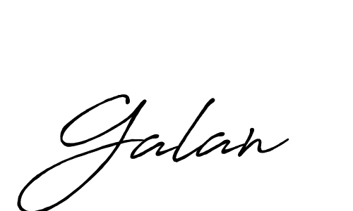 You should practise on your own different ways (Antro_Vectra_Bolder) to write your name (Galan) in signature. don't let someone else do it for you. Galan signature style 7 images and pictures png