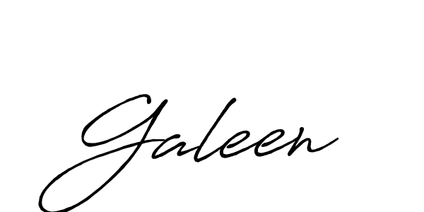 How to make Galeen name signature. Use Antro_Vectra_Bolder style for creating short signs online. This is the latest handwritten sign. Galeen signature style 7 images and pictures png