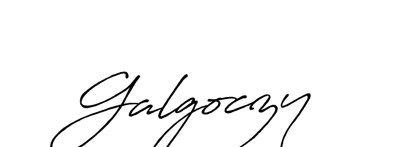 Make a beautiful signature design for name Galgoczy. With this signature (Antro_Vectra_Bolder) style, you can create a handwritten signature for free. Galgoczy signature style 7 images and pictures png
