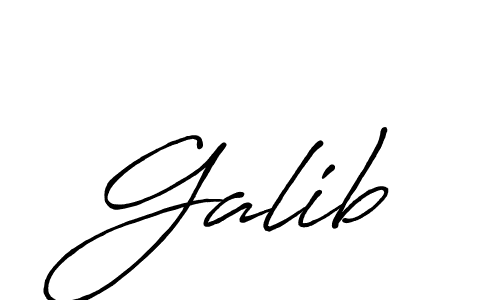 The best way (Antro_Vectra_Bolder) to make a short signature is to pick only two or three words in your name. The name Galib include a total of six letters. For converting this name. Galib signature style 7 images and pictures png