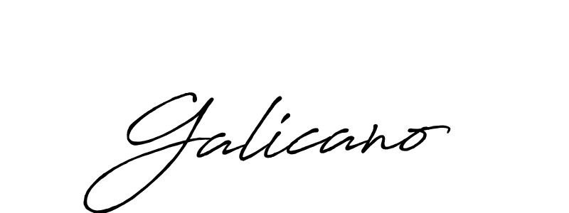 Use a signature maker to create a handwritten signature online. With this signature software, you can design (Antro_Vectra_Bolder) your own signature for name Galicano. Galicano signature style 7 images and pictures png