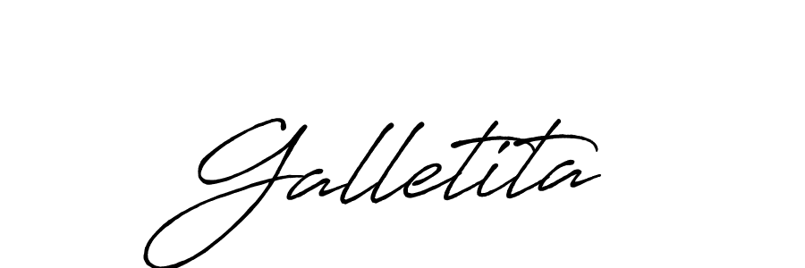 Use a signature maker to create a handwritten signature online. With this signature software, you can design (Antro_Vectra_Bolder) your own signature for name Galletita. Galletita signature style 7 images and pictures png