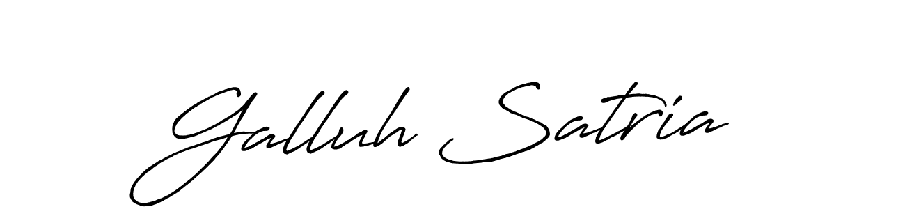 Create a beautiful signature design for name Galluh Satria. With this signature (Antro_Vectra_Bolder) fonts, you can make a handwritten signature for free. Galluh Satria signature style 7 images and pictures png