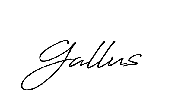 Gallus stylish signature style. Best Handwritten Sign (Antro_Vectra_Bolder) for my name. Handwritten Signature Collection Ideas for my name Gallus. Gallus signature style 7 images and pictures png