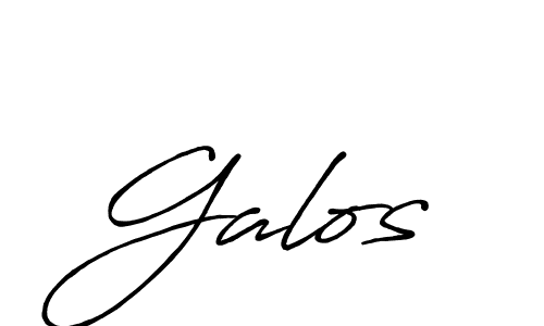 Use a signature maker to create a handwritten signature online. With this signature software, you can design (Antro_Vectra_Bolder) your own signature for name Galos. Galos signature style 7 images and pictures png