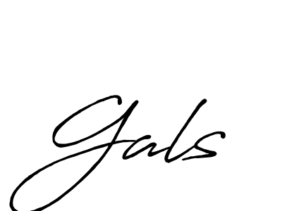 Make a beautiful signature design for name Gals. With this signature (Antro_Vectra_Bolder) style, you can create a handwritten signature for free. Gals signature style 7 images and pictures png