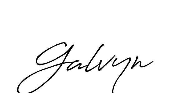 Galvyn stylish signature style. Best Handwritten Sign (Antro_Vectra_Bolder) for my name. Handwritten Signature Collection Ideas for my name Galvyn. Galvyn signature style 7 images and pictures png