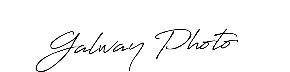 You should practise on your own different ways (Antro_Vectra_Bolder) to write your name (Galway Photo) in signature. don't let someone else do it for you. Galway Photo signature style 7 images and pictures png