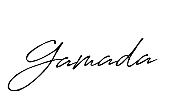 Design your own signature with our free online signature maker. With this signature software, you can create a handwritten (Antro_Vectra_Bolder) signature for name Gamada. Gamada signature style 7 images and pictures png