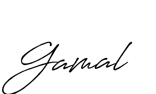 How to make Gamal signature? Antro_Vectra_Bolder is a professional autograph style. Create handwritten signature for Gamal name. Gamal signature style 7 images and pictures png